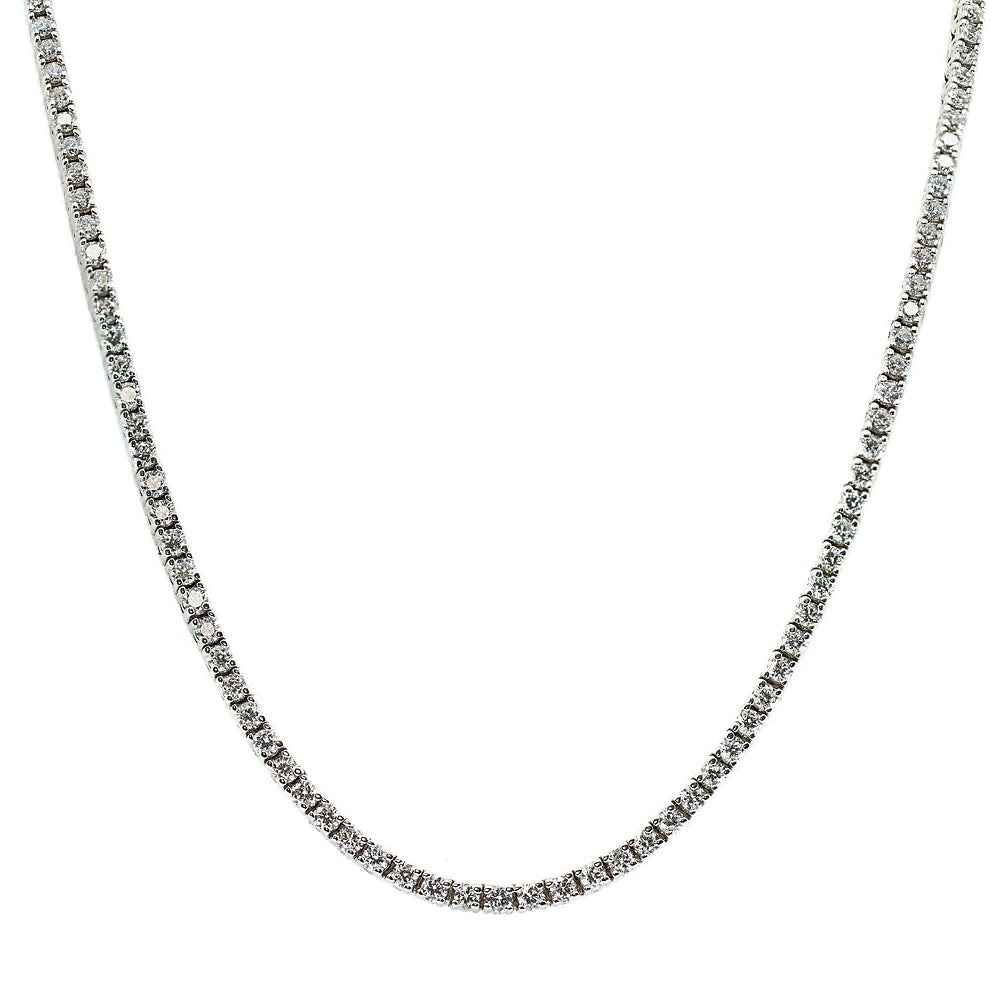 vintage iced out white gold chain