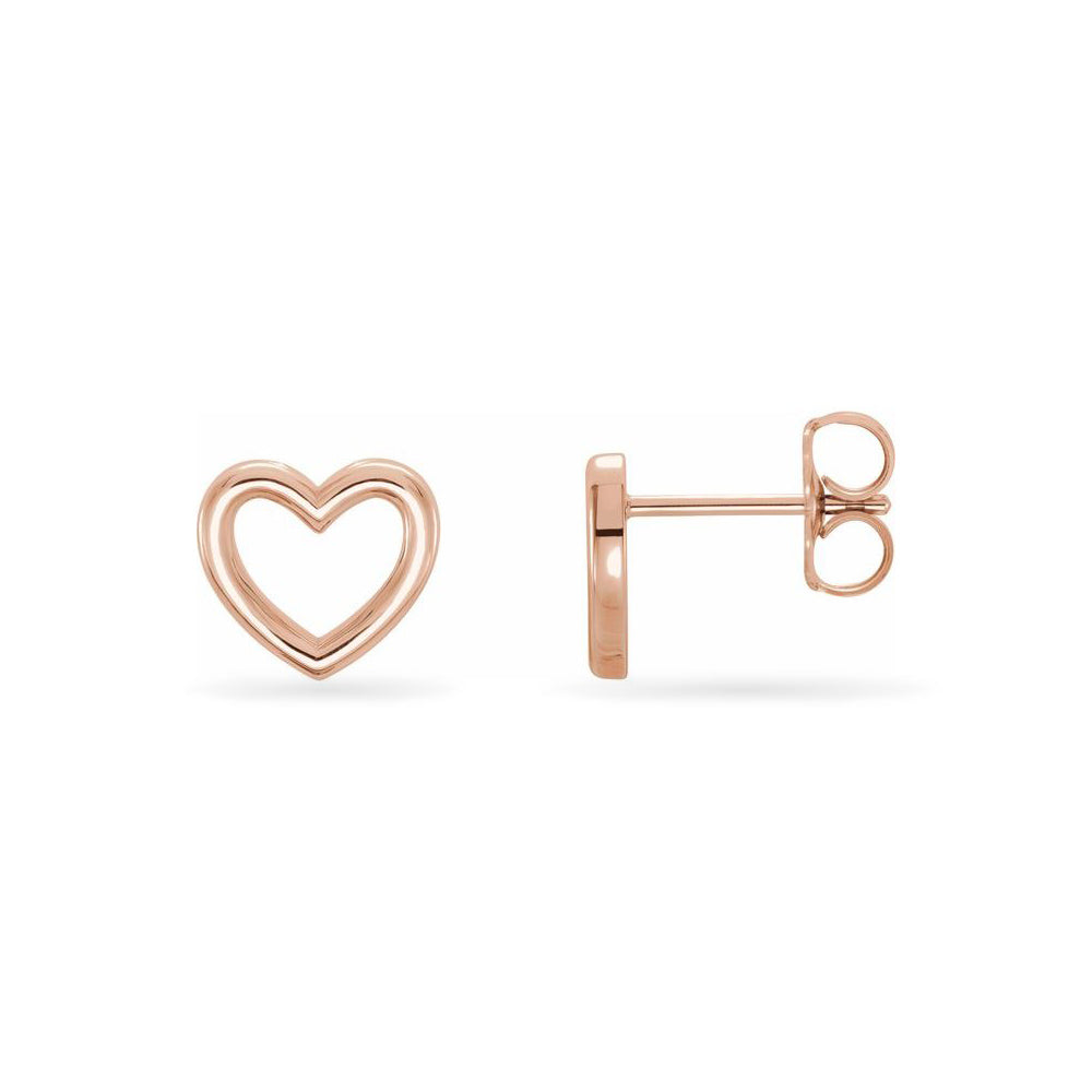 ★Hei★ alice heart earring The Alice - 14K Rose 8.7x8 mm Heart Earrings – Bentley Diamond