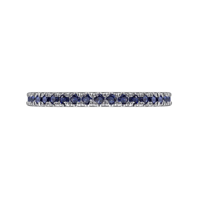 14K White Gold Sapphire Stackable Ring