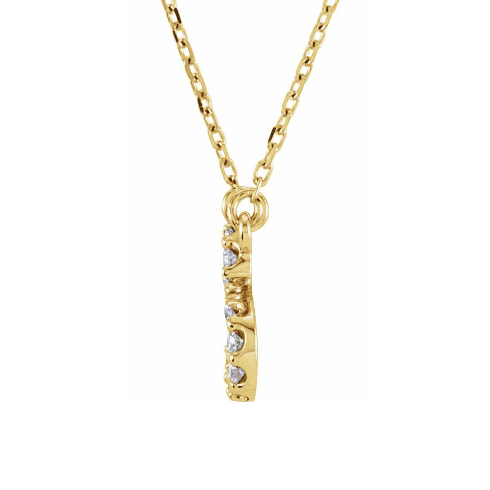 14K Gold Initial Diamond Necklace