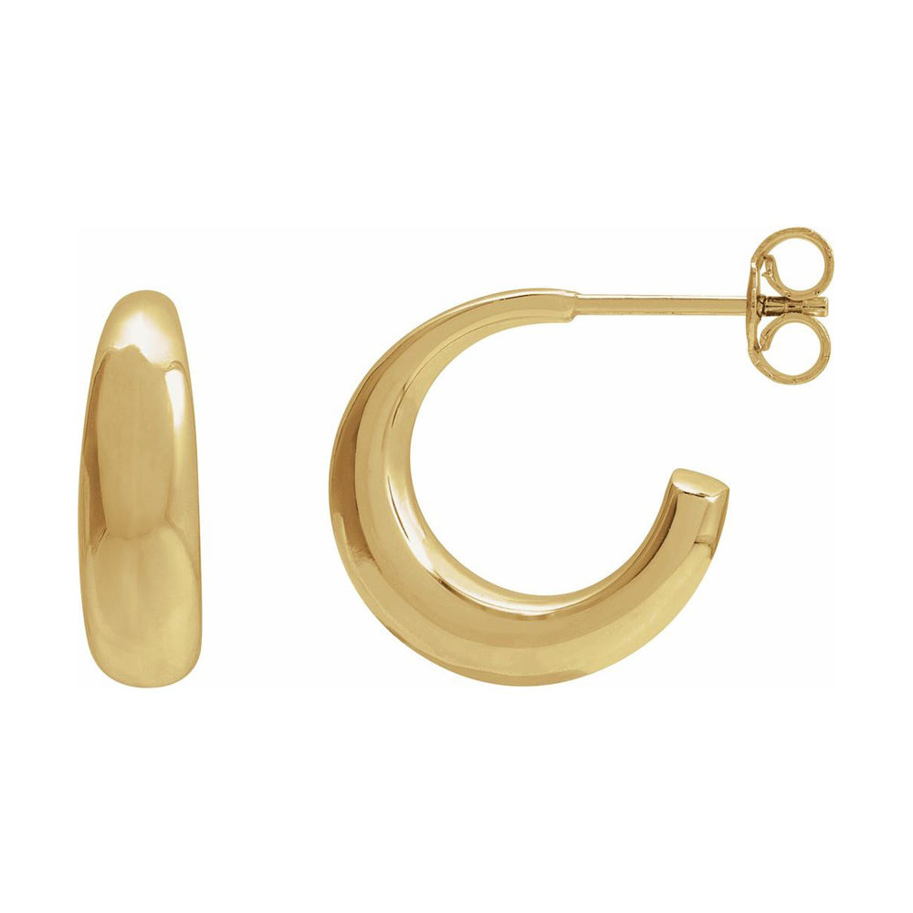 14K Yellow Gold 14.4 mm Hoop Earrings