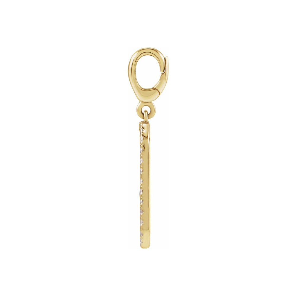 14K Yellow Gold Engravable 1/6 CTW Natural Diamond Dog Tag Charm/Pendant