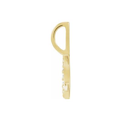14K Yellow Gold .07 CTW Natural Diamond Crescent Moon Charm/Pendant