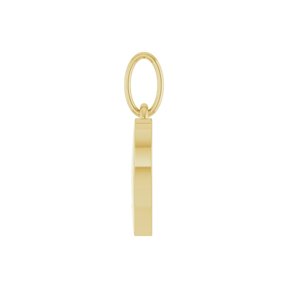 14K Yellow Gold .02 CTW Natural Diamond Blank Paw Print Heart Pendant