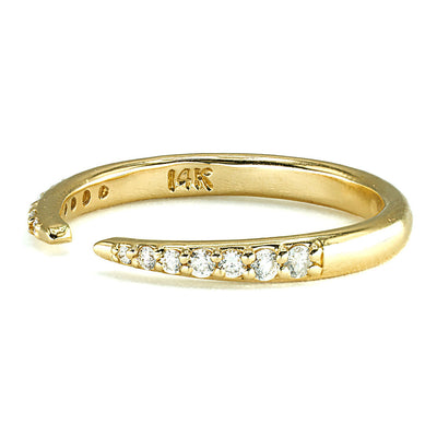 The Cammy - 14K Yellow Gold Open Cuff Diamond Ring